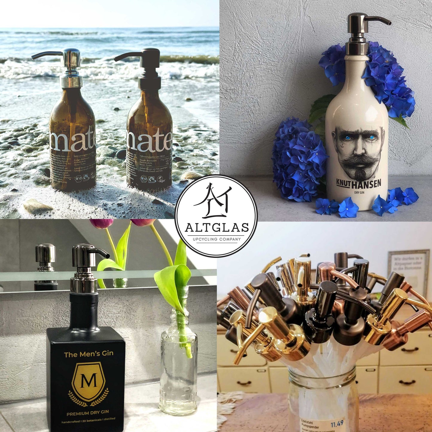 Upcycling soap dispenser pump 'Zagreb'