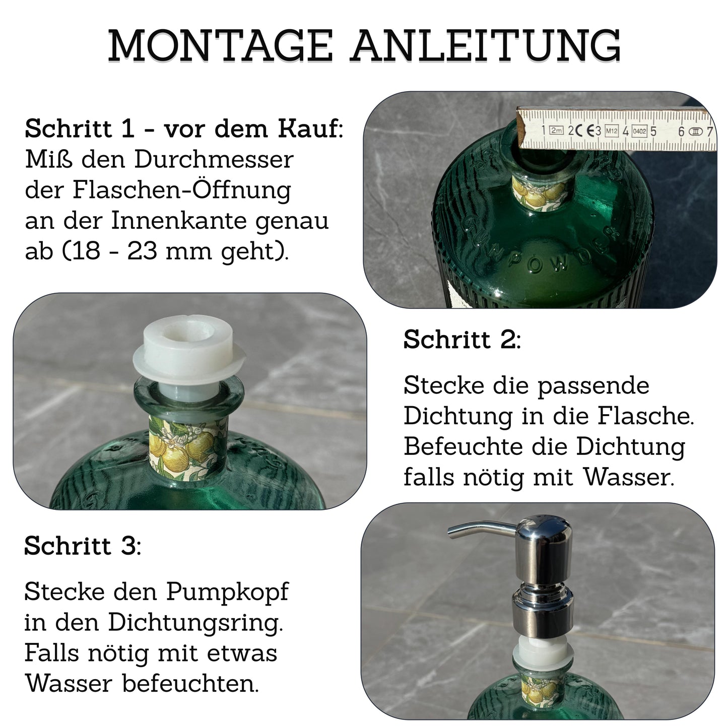 Upcycling Seifenspender Pumpkopf 'Budapest'