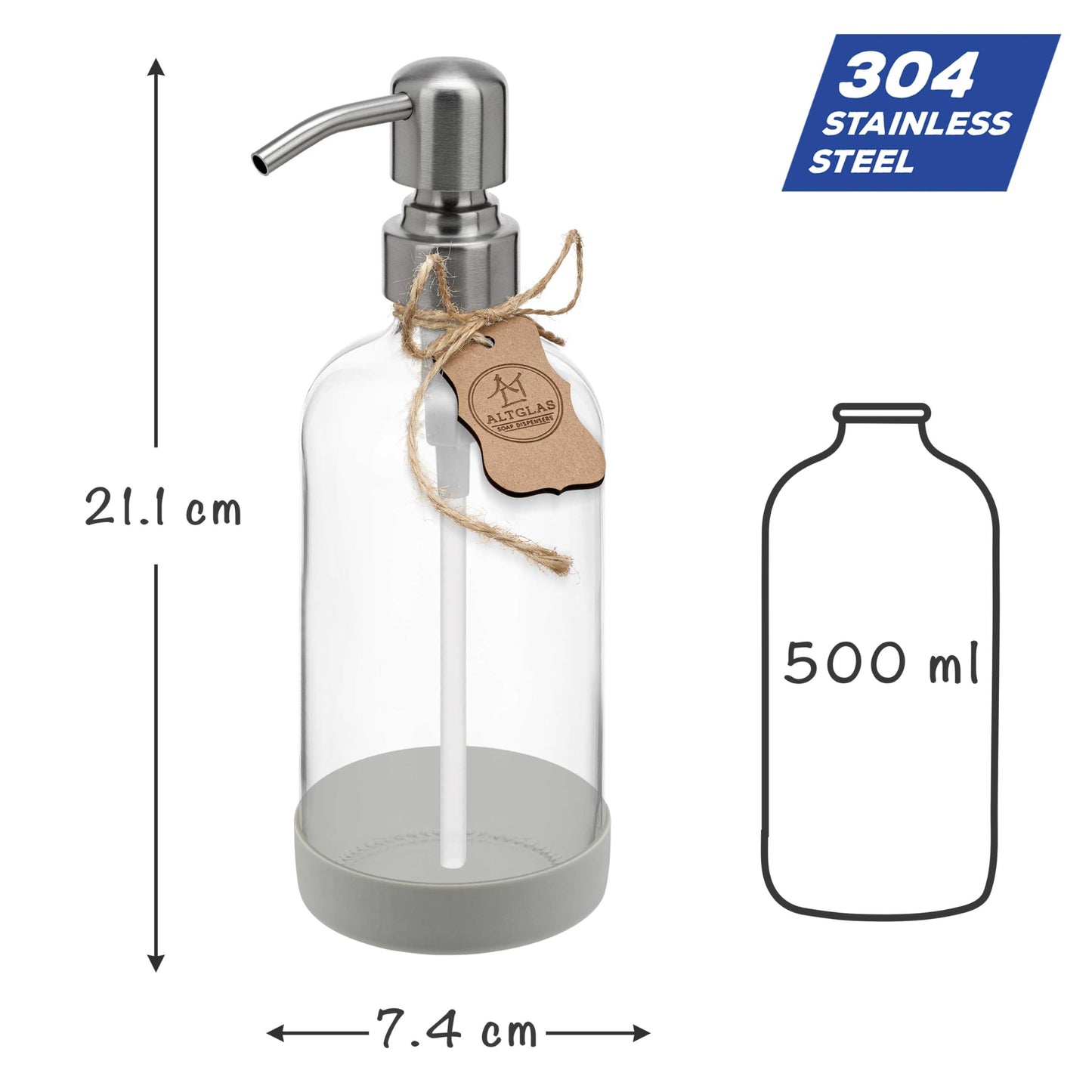 Glass soap dispenser 'Sarajevo'